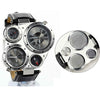 Unique Leather Strap Quartz Watch Navigator Sports