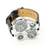 Unique Leather Strap Quartz Watch Navigator Sports