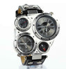 Unique Leather Strap Quartz Watch Navigator Sports
